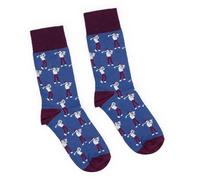 Swing Shot Strike Golf Socks - Funny Golf Gift for Men - 1 Pair, Blue, Size 7-11 UK - Fun Novelty Golf Socks