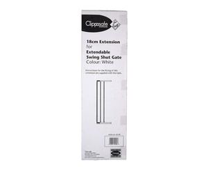 Swing Shut Gate Extension White 18cm 1 Pack White