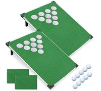 Swing Sports Golf Pong Game - Indoor or Outdoor Golf Pong Chipping Game with Portable Boards, Turf Mats, Balls, and Cups,814182