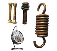 Swing Spring - Heavy Duty Stainless Steel Hammock Chair Spring Hook Set 6.22x1.68 Inches | Strong Load Bearing Ceiling Mount Suspension Hardware for Patio Chair Boxing Bag Gym Hanging Setup