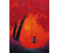Swing Sunset Jigsaw Puzzle 2000 Piece, Puzzles for Adults 2000, The Impossible Challenge, Jigsaw Puzzle Games Classic Educational, Wooden Puzzles, for Home Wall Decoration Gift FNKL1-848