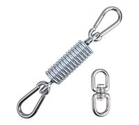 Swing Suspension Hardware Set with Spring Swivel and Locking Carabiners for Hanging Chair Sandbag Bag Aerial Fitness Outdoor Swing Support