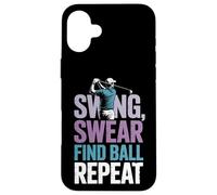 Swing Swear Find Dad Golf Best Dad By Par Funny Par Golfing Case for iPhone 16 Plus