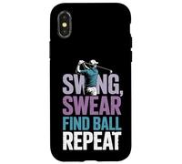 Swing Swear Find Dad Golf Best Dad By Par Funny Par Golfing Case for iPhone X/XS