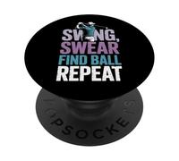 Swing Swear Find Dad Golf Best Dad By Par Funny Par Golfing PopSockets Adhesive PopGrip
