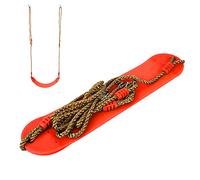 Swing, Swing Replacement Rope Swing with Rope 26.18x5.51x0.24inch Adjustable EVA Soft Board Swing for Children and Teenagers (Red)