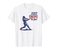 Swing The Bat Vintage Baseball Batter Silhouette Tee Value Graphic T-Shirt
