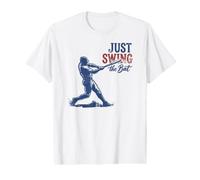 Swing The Bat Vintage Baseball Batter Silhouette Tee Value Graphic T-Shirt