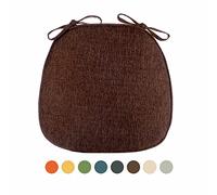 Swing the chair cushion, 1pcs Chair Cushions for Dining Chairs U Shaped, Kitchen Chair Cushions with Ties, Chair Pads for Dining Chairs U Shaped, Colorful Ding Room Chair Cushion(Brown)