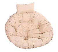 Swing the chair cushion, Swing Chair Round Thick Large Hanging Hammock Chair Seat Cushion with Adjustable Pillow, Washable Cushion, Rattan Chair Pads(Beige 1)