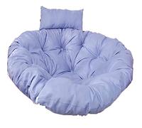 Swing the chair cushion, Swing Chair Round Thick Large Hanging Hammock Chair Seat Cushion with Adjustable Pillow, Washable Cushion, Rattan Chair Pads(Haze Blue)