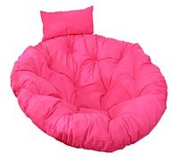Swing the chair cushion, Swing Chair Round Thick Large Hanging Hammock Chair Seat Cushion with Adjustable Pillow, Washable Cushion, Rattan Chair Pads(Rose Red)