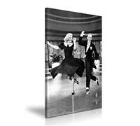 Swing Time Ginger Rogers Fred Astaire Film Canvas Wall Art Picture Print - Gift For Modern Family Home Office Hotel Decoration (M: 41cm X 61cm)