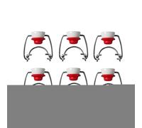 Swing Top Bottle Caps - 6 Cm, Leakproof Replacement Bottle Caps, Round Stainless Steel Rubber Tops | 6 Pcs Glass Bottles for Juice, Wine, Beer, and Other Liquids, Easy Seal and Reuse for Home