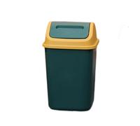 Swing Top Trash Can - 10L Waste Bin, Garbage Can, Paper Basket | Modern Swing Lid Trash Bin for Home Waste Management in Kitchen, Bathroom, Bedroom, Office, Small Spaces