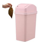Swing Top Waste Bin - Rectangular Swing Top Trash Can, Thickened Kitchen Waste Basket, Leak Proof Bathroom Garbage Bin, for Bedroom, Bathroom, Kitchen