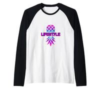 Swinger Lifestyle Upside Down Pineapple Bi Pride Raglan Baseball Tee