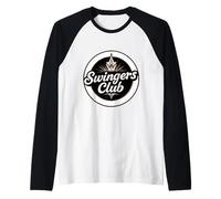 Swingers Club Swinger Lifestyle Naughty Adult Humor Graphic Raglan Baseball Tee