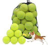 Swingers Squeaky Tennis Balls for Dogs,2.5 inch Training Tennis Balls,Exercise Ball for Pet Dog with Mesh Carry Bag Easy to Transport (Yellow, 60 Pack)