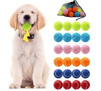 Swingers Squeaky Tennis Balls for Dogs,2.5 inch Training Tennis Balls,Exercise Ball for Pet Dog with Mesh Carry Bag Easy to Transport (Multicolor, 24 Pack)