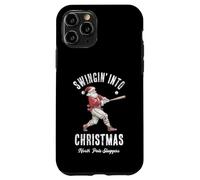 Swingin’ Into Christmas Baseball Santa Funny Holiday Design Case for iPhone 11 Pro
