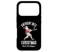 Swingin’ Into Christmas Baseball Santa Funny Holiday Design Case for iPhone 17 Pro