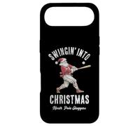 Swingin’ Into Christmas Baseball Santa Funny Holiday Design Case for iPhone Air