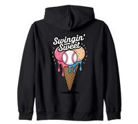 Swingin' Sweet Baseball Ice Cream Zip Hoodie