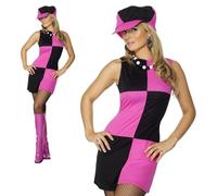 Uk 8-10 Women's Swinging 60s Fancy Dress Costume - Ladies Womens Outfit 70s - 60s dress costume swinging fancy ladies womens outfit 70s sixties hat