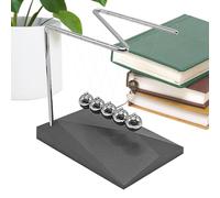 Swinging Balls Physics Desk Toy - Steel Ball Newtons Cradle, Perpetual Motion Science Gadgets Kids Students Teachers | Conservation Energy Demonstration, Newtonian Physics Visualization