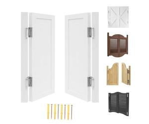 Swinging Cafe Door, 100cm 110cm 120cm 130cm 150cm Wide Interior Solid Wood Saloon Doors with Metal Hinges Quiet Operation, Two-Way Open Swing Doors, Auto Close Porch Door