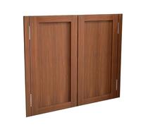 Swinging Cafe Door, Solid Wood Saloon Doors, Swing Half-Door, Dual/Single Doors for Shop Entrance Restaurants Hallway Home, with Hinges Auto Close, Easy to Install(Brown,2Doors W120xH100cm)