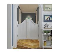 Swinging Cafe Doors for Home Decor - Wooden Salon Doors with Hinges Auto Close - Hallway Kitchen & Bar Entryway - Size: W100xH90cm Color: Black