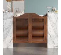 Swinging Cafe Doors, Interior Solid Wood Swing Door, Auto Close Saloon Barn Door for Home Bar and Porch Use