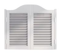 Swinging Cafe Doors, Solid Wood Louvered Saloon Door with Auto Close Hinges for Bar or Kitchen Entrance Partition