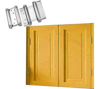 Swinging Cafe Doors,Solid Wood Saloon Door, Double Half Doors, Pine Wood Partition Door 31.5" X 35.4" 35.4" X 35.4" with Quiet Hinges Self-Closing Home, Kitchen, Bar(Yellow,W80cm*H90cm)