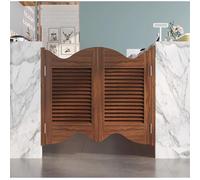 Swinging Cafe Doors - Two-Way Louvered Saloon Doors with Auto Close, Rustic Wood Construction, Durable Metal Hinges, Authentic Western Charm