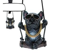 Swinging Car Dangle Ornament, Resin French Bulldog Statue, Cute Dog Car Pendant, Interior Decoration For Men & Women, Rearview Mirror, Backpack Accessory, Auto Charm, 1 Piece