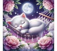 Swinging Cat Peony 150 Piece Jigsaw Puzzles for Adults and Kids, Impossible Puzzle, Jigsaws 150 pieces for adults Gifts, Difficult jigsaw puzzles for The Whole Family