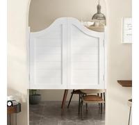 Swinging Doors, Cafe Door, Wood Saloon Doors with Hinges, Two-Way Half Swing Door for Doorways Counter Kitchen Bar Porch Stairs Partition, Auto Close(P,W28cmX H35.4cm)