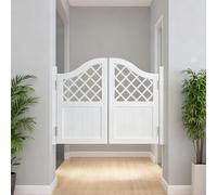 Swinging Doors Cafe Doors, 70-150cm Wide, Interior Wooden Swing Door, Saloon Bar Doors, Auto Close Swinging Half Door for Barn Stairs Hallway Kitchen Cellar(Brown,78 * 90cm)