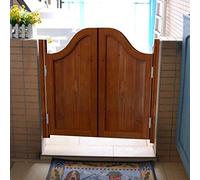 Swinging Doors Cafe Doors, Interior Saloon Cafe Swinging Doors for Doorway, Retro Solid Wood Café Swing Door Self Closing Hinges, Brown Western Half-Waist Gate Fence ( Size : W105xH90cm(41 5/16"x35 7/