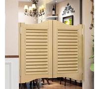 Swinging Doors, Cafe Doors, Interior Solid Wood Swing Door, Saloon Auto Close Barn Door Bar Porch Partition for Stairs Doorways Two-Way Open Interior(C,112x91cm/44x36in)