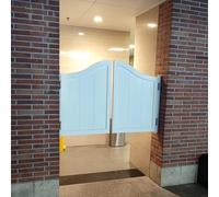 Swinging Doors Cafe Doors, White Cafe Swinging Door for Bathroom, Automatic Closing Saloon Cowboy Doors, Commercial Solid Wood Partition Gate Internal Doors (Size : W 105cm x H 90cm (W 41 5/16" x H 3