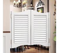 Swinging Doors for Hallway Kitchen Bar, Automatic Closing Two-Way Double Doors, Retro Solid Wood Design
