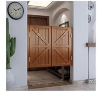 Swinging Doors,Interior Solid Wood Swing Door, Saloon Doors with Hinges Hardware, Entrance Partition Door for Hallway Kitchen Shop Bar Gate Shop, Auto Close(Brown,130x90cm/51x35)