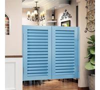 Swinging Doors Louvered Café Interior Swing Wood Door Automatic Shutdown Cafe Doors,Kitchen Fence Half Waist Door Entrance Partitions Interior Decoration(C,W100xH100cm)