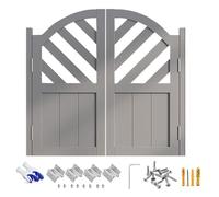 Swinging Doors, Western Half-Doors for Home, Wood Cafe Saloon Door, Auto Close, with Metal Hinges, Arched Top Interior Door for Entrance Partition Pub Kitchen Counter(Gray,W70xH100cm)