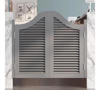 Swinging Doors Western Style, Premade Solid Wood Cafe Doors, Auto Close Saloon Doors with Hinges for Kitchen Partition and Bar Doorways