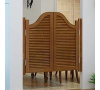 Swinging Doors with Louvered Design for Kitchen, Hallway, or Barn Cafe, Heavy Duty Butler Door with Accessories
